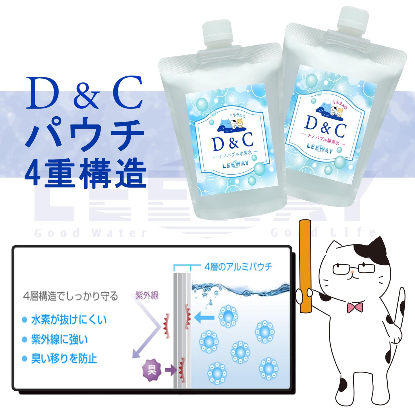 ★お得な定期購入★ペット用 ナノバブル 酸素水 D&C(250ml/10本入り) | 30日毎の配送